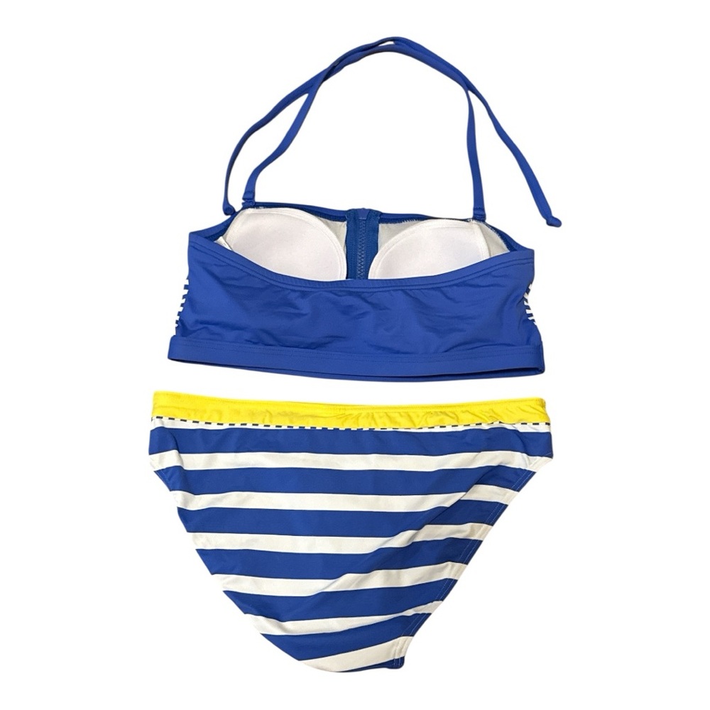 VENUS Blue and Yellow Nautical Bikini Top 8 Bottom 6 Sexy NWT BOATING SURFING - Picture 2 of 6